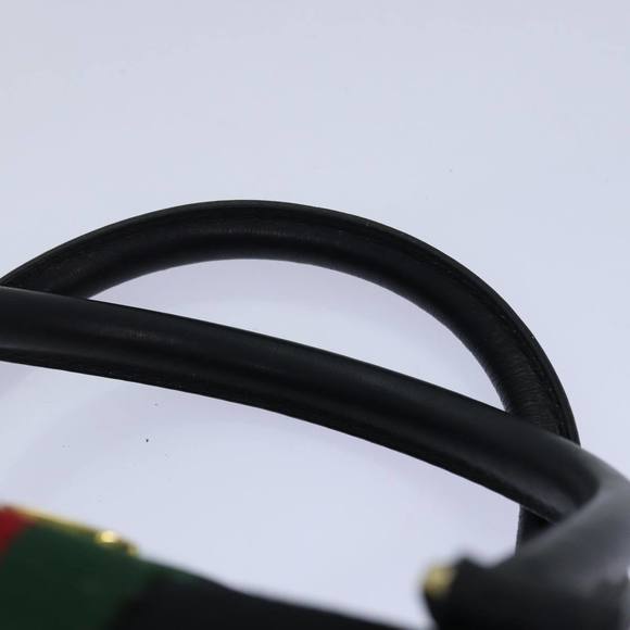 GUCCI GG Canvas Web Sherry Line Boston Bag Black Red Gold 010 378 Auth 84562 - Picture 8 of 16